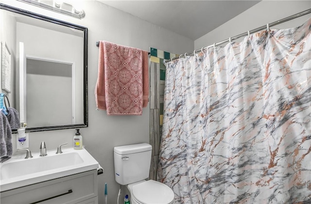 14650 Mariano Rd, Bentonville, AR 72712 - bathroom featuring toilet, vanity, and a shower with shower curtain
