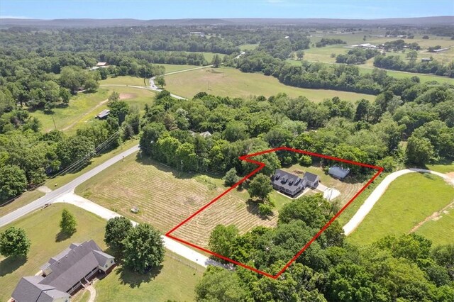 12391 Shamrock Rd, Farmington, AR 72730 - view of rural area with property parcel outlined