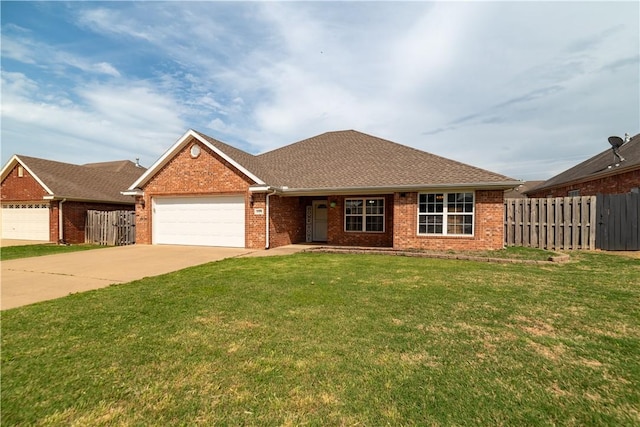 view of front of home with driveway, brick siding, and a garage