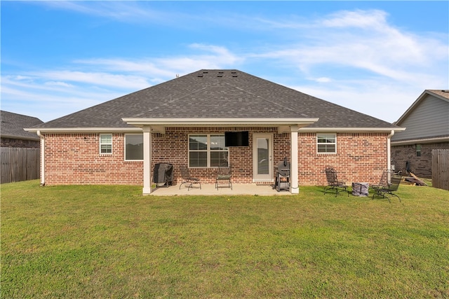 12 E Loveland Loop, Farmington, AR 72730 - rear view of house with brick siding, roof with shingles, and a patio area