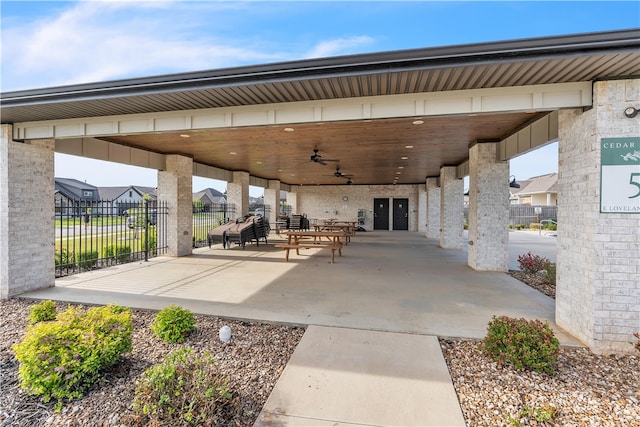 12 E Loveland Loop, Farmington, AR 72730 - view of patio with ceiling fan and fence