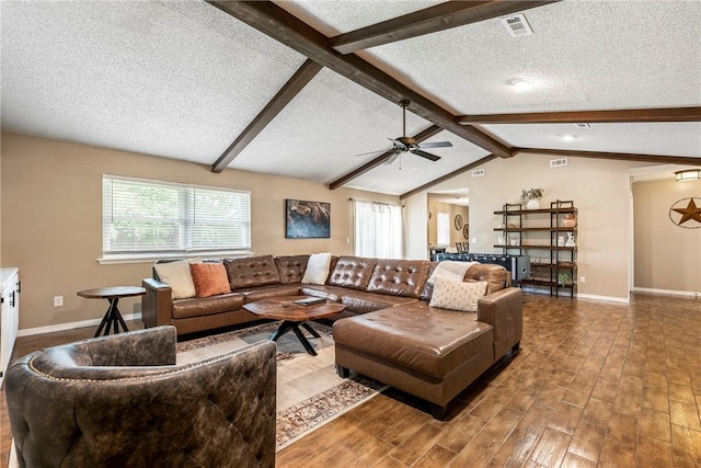 1801 Jean St, Springdale, AR 72762 - living room with a textured ceiling, wood finished floors, and a ceiling fan