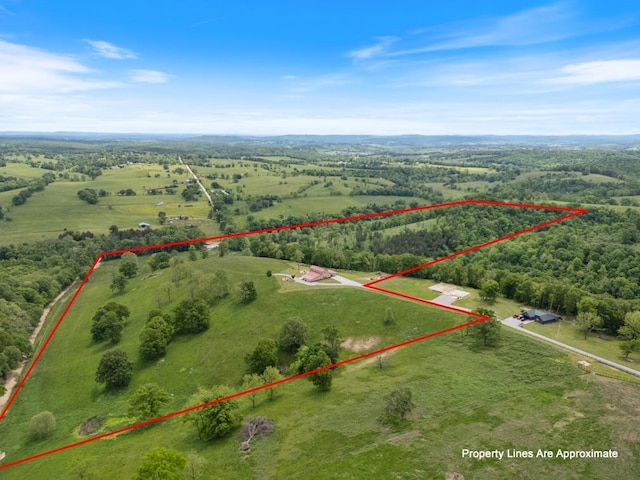 713 Madison Unit 8744, Huntsville, AR 72740 - overview of rural landscape with property parcel outlined