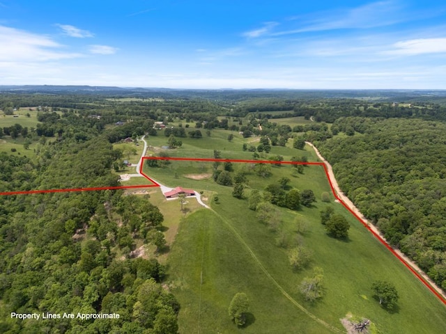 713 Madison Unit 8744, Huntsville, AR 72740 - aerial overview of property's location featuring property parcel outlined and a forest