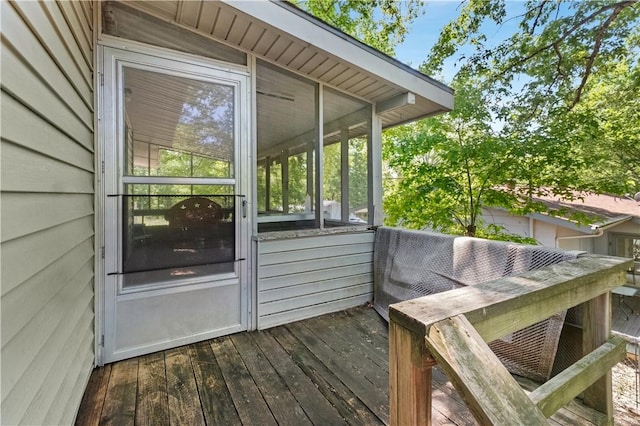 1 Morris Ln, Bella Vista, AR 72715 - wooden deck featuring a sunroom