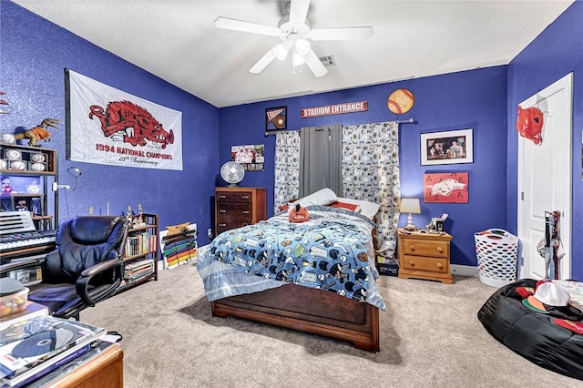 6201 S 36th St, Rogers, AR 72758 - carpeted bedroom with a ceiling fan