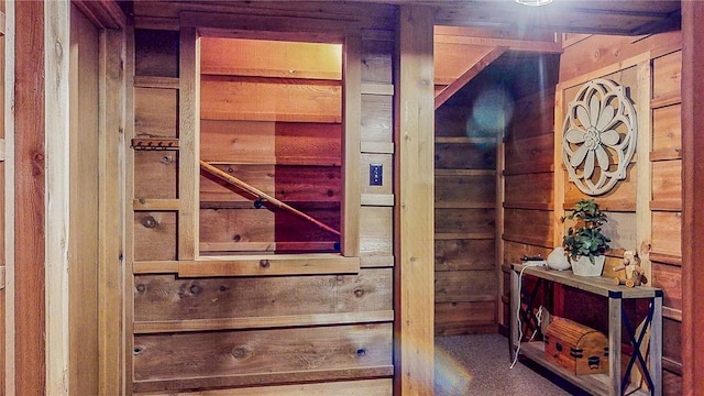 detailed view of wooden walls