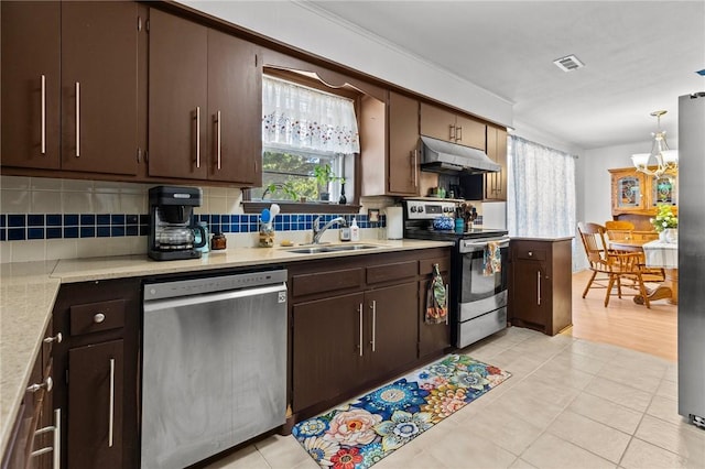 206 Suttle Dr, Springdale, AR 72764 - kitchen featuring stainless steel appliances, under cabinet range hood, plenty of natural light, and light countertops