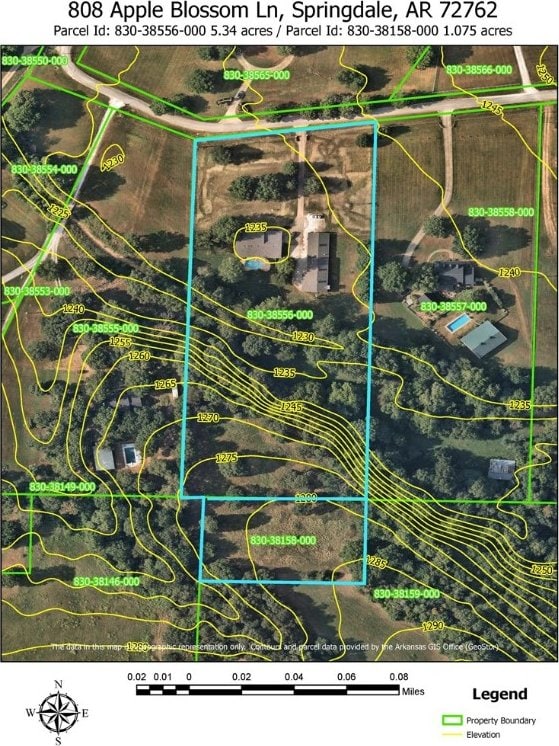 map of property location featuring property boundaries highlighted