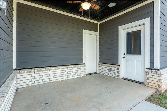 293 W Ash St Unit 1, Fayetteville, AR 72703 - view of patio / terrace featuring a ceiling fan