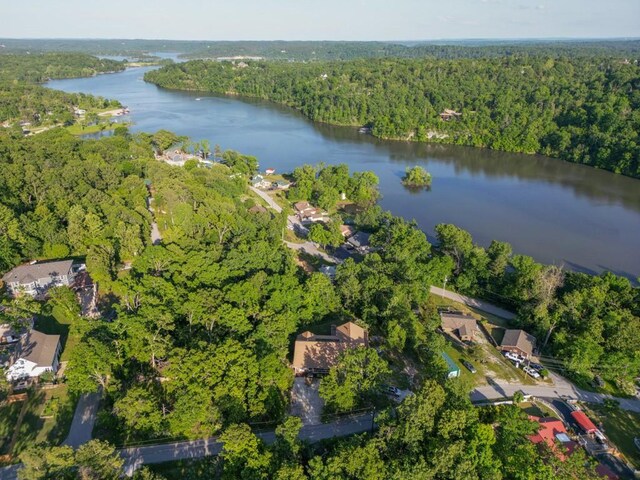10190 Summit Dr, Rogers, AR 72758 - aerial view of property and surrounding area with a heavily wooded area and a large body of water