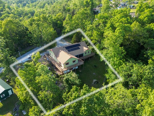10190 Summit Dr, Rogers, AR 72758 - view of subject property featuring property parcel outlined and a heavily wooded area