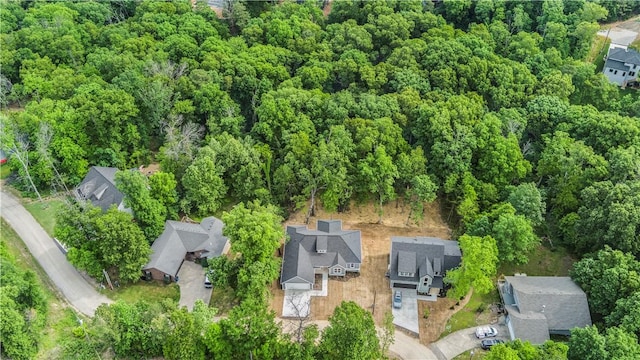 17 Winters Dr, Bella Vista, AR 72714 - aerial view of property and surrounding area featuring a forest and nearby suburban area