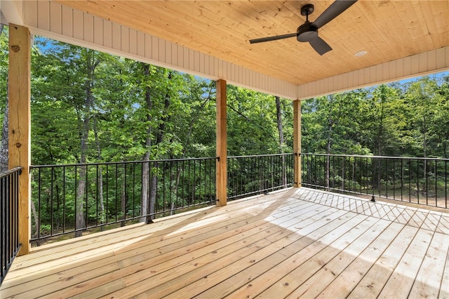 17 Winters Dr, Bella Vista, AR 72714 - deck featuring ceiling fan and view of scattered trees