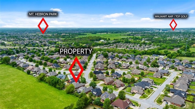 aerial perspective of suburban area