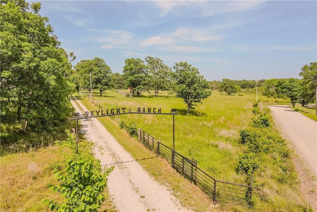 18880 Skylight Mountain Rd, Canehill, AR 72717 - view of community with fence, a view of countryside, and dirt driveway