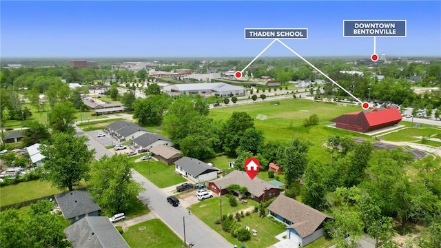 505 10th St, Bentonville, AR 72712 - aerial view