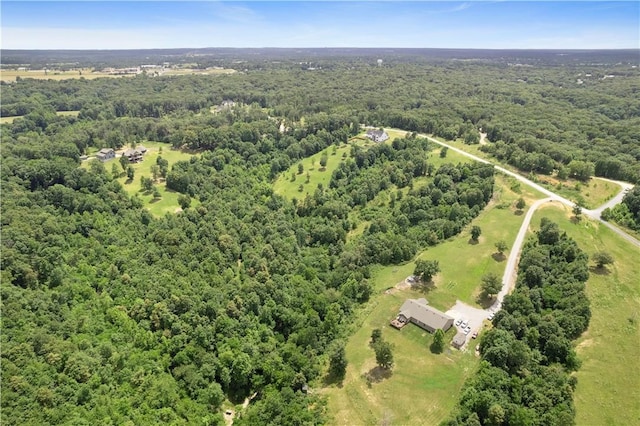 13812 Sunburst Ln, Gravette, AR 72736 - drone / aerial view of a heavily wooded area
