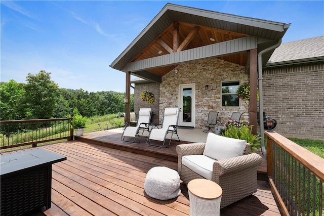 13812 Sunburst Ln, Gravette, AR 72736 - view of wooden terrace
