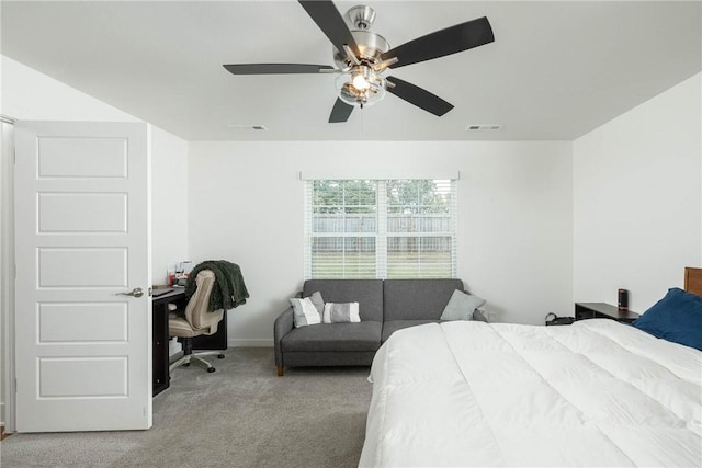 2758 Suncrest Ave, Springdale, AR 72764 - bedroom featuring carpet, a desk, ceiling fan, and baseboards