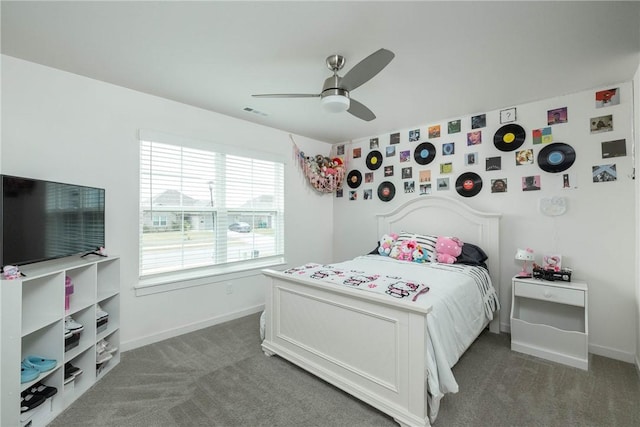 2758 Suncrest Ave, Springdale, AR 72764 - bedroom with carpet, baseboards, and ceiling fan