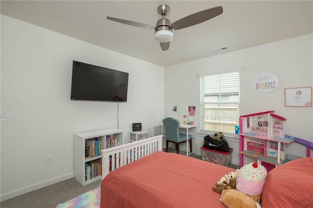 2758 Suncrest Ave, Springdale, AR 72764 - bedroom with carpet floors, baseboards, and ceiling fan