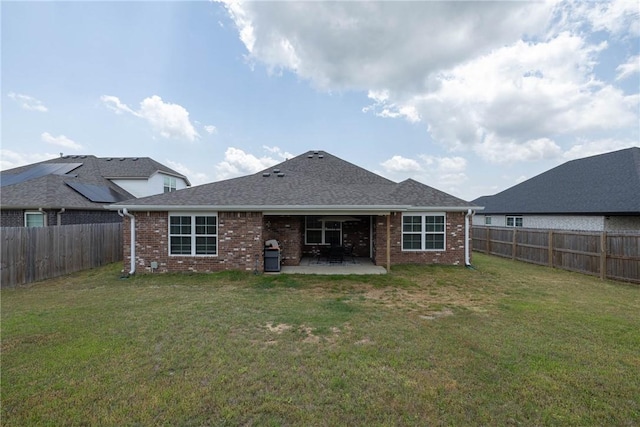 2758 Suncrest Ave, Springdale, AR 72764 - back of house featuring brick siding, a patio area, and roof with shingles