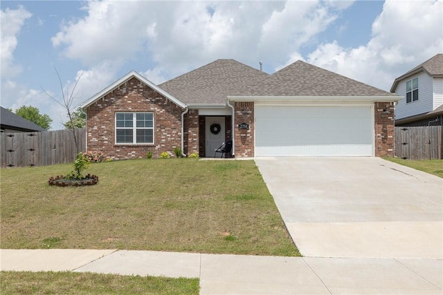 2758 Suncrest Ave, Springdale, AR 72764 - view of front of home featuring an attached garage, brick siding, driveway, and a shingled roof