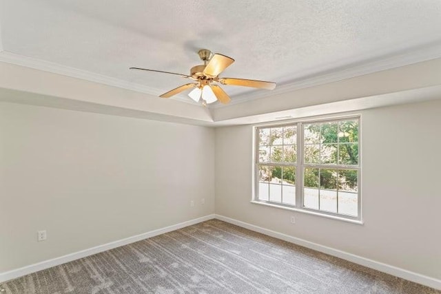 1878 Morning Side Falls Blvd, Blue Eye, MO 65611 - carpeted spare room with ornamental molding, baseboards, and a ceiling fan