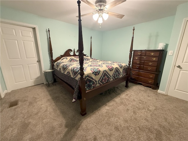 1088 Little Red River Rd, Leslie, AR 72645 - bedroom featuring carpet flooring and ceiling fan