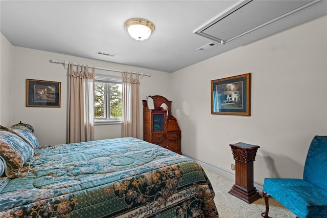 24 Dogwood Rdg, Eureka Springs, AR 72632 - bedroom featuring attic access, carpet floors, and baseboards