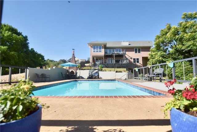 8141 Ward Ln, Rogers, AR 72756 - view of pool with stairs and a patio area
