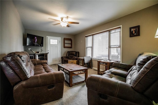 3 Rader Ln, Bella Vista, AR 72714 - living room with light colored carpet and a ceiling fan