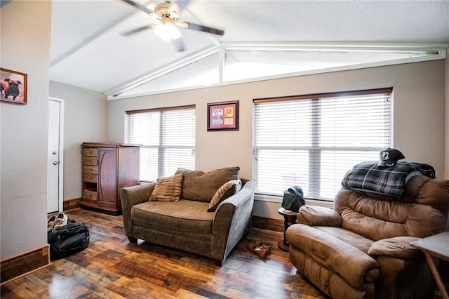 3 Rader Ln, Bella Vista, AR 72714 - living room with a ceiling fan, wood finished floors, and baseboards