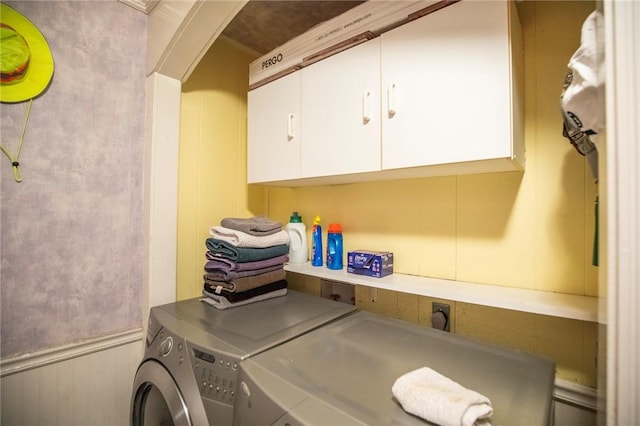 3 Rader Ln, Bella Vista, AR 72714 - laundry room with cabinet space and independent washer and dryer