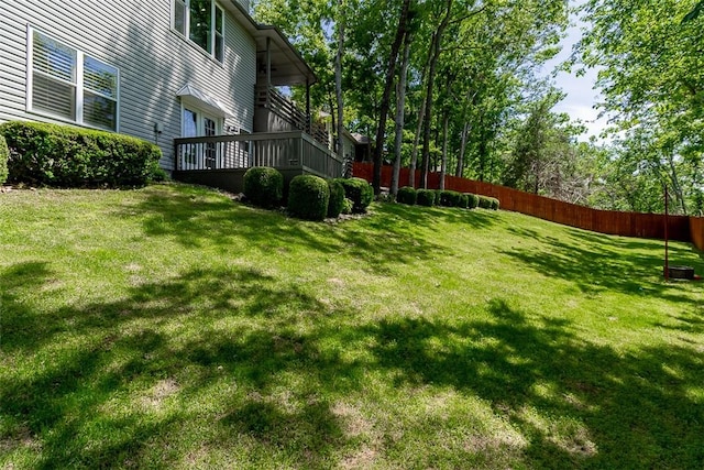 2507 NW Linebarger Ln, Bentonville, AR 72712 - view of yard with a wooden deck