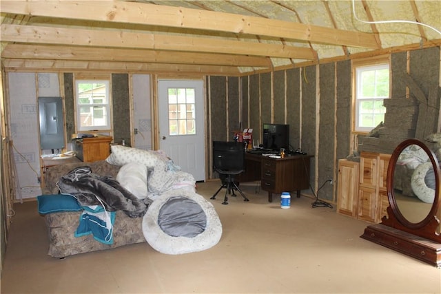 1739 Mc 6070, Flippin, AR 72634 - basement with healthy amount of natural light, electric panel, and an office area