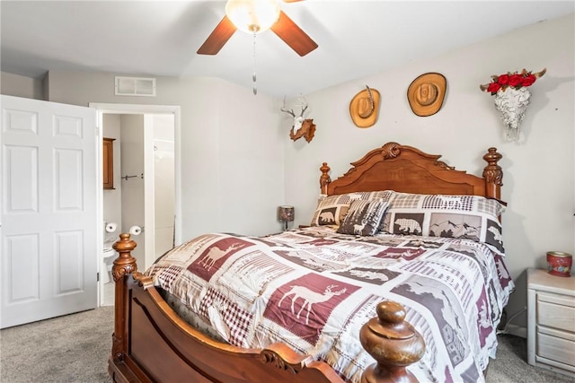 928 S Maple St, Siloam Springs, AR 72761 - carpeted bedroom featuring a ceiling fan