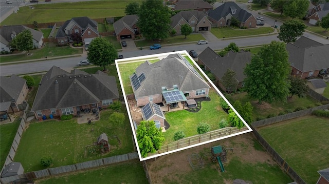 4005 Lyndale Dr, Rogers, AR 72758 - aerial perspective of suburban area with property boundaries highlighted