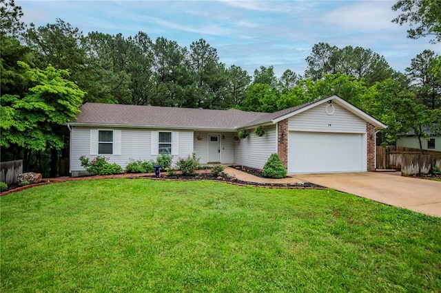16 Stirling Ln, Bella Vista, AR 72715 - ranch-style house with a garage, concrete driveway, and brick siding
