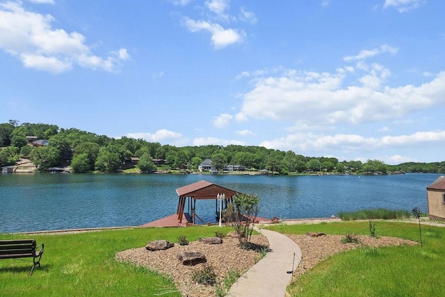 6 Portsmouth Ln, Bella Vista, AR 72715 - water view featuring a gazebo