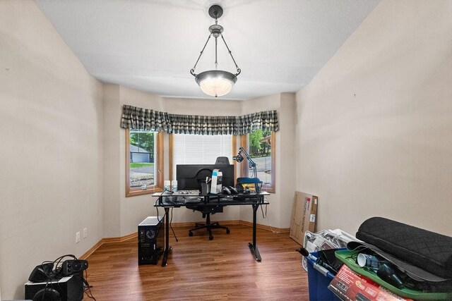 6 Portsmouth Ln, Bella Vista, AR 72715 - home office with wood finished floors and baseboards