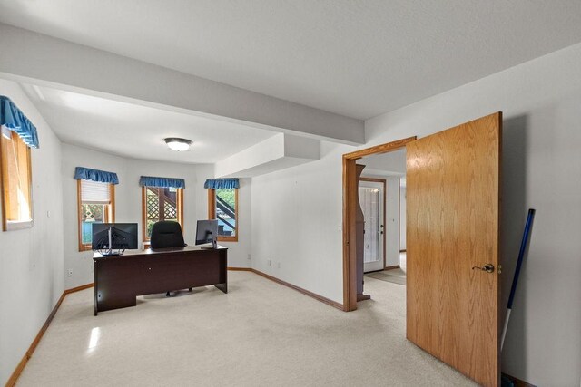 6 Portsmouth Ln, Bella Vista, AR 72715 - home office featuring baseboards and light colored carpet
