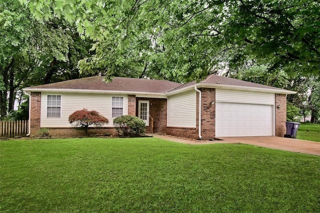 515 Jenkins Rd, Prairie Grove, AR 72753 - single story home with brick siding, a garage, and concrete driveway