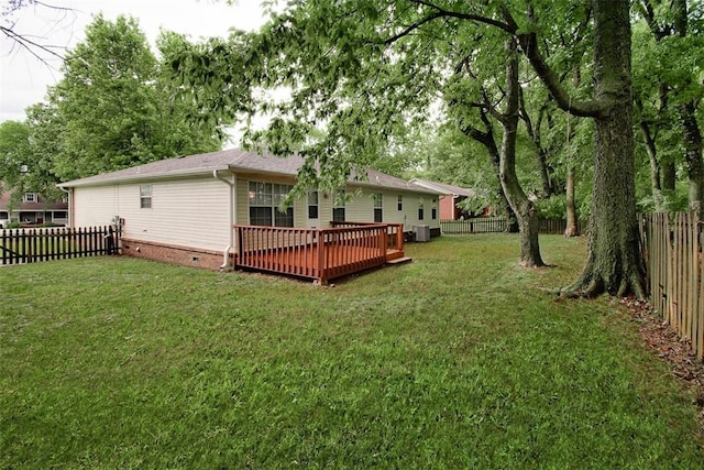 515 Jenkins Rd, Prairie Grove, AR 72753 - rear view of house featuring a deck, crawl space, and roof with shingles