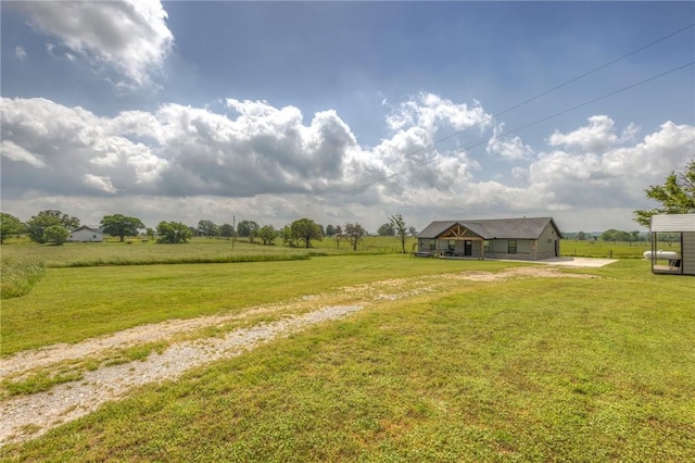 13865 State Highway 116, Colcord, OK 74338 - view of green lawn with driveway and a view of countryside