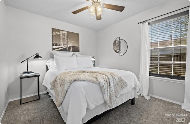 1500 Linwood Cir, Bentonville, AR 72712 - bedroom with carpet, baseboards, and a ceiling fan