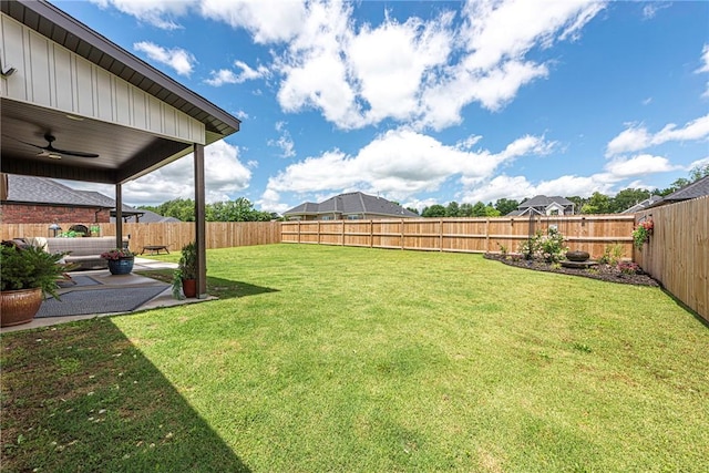 852 Round Top St, Prairie Grove, AR 72753 - view of yard with a ceiling fan and a patio area