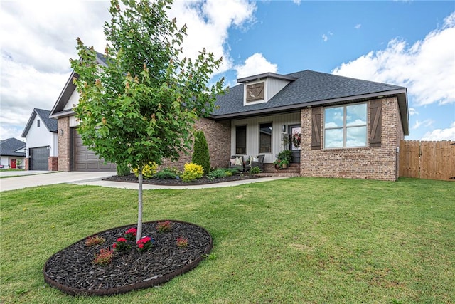 852 Round Top St, Prairie Grove, AR 72753 - view of front of property with brick siding, driveway, roof with shingles, and an attached garage