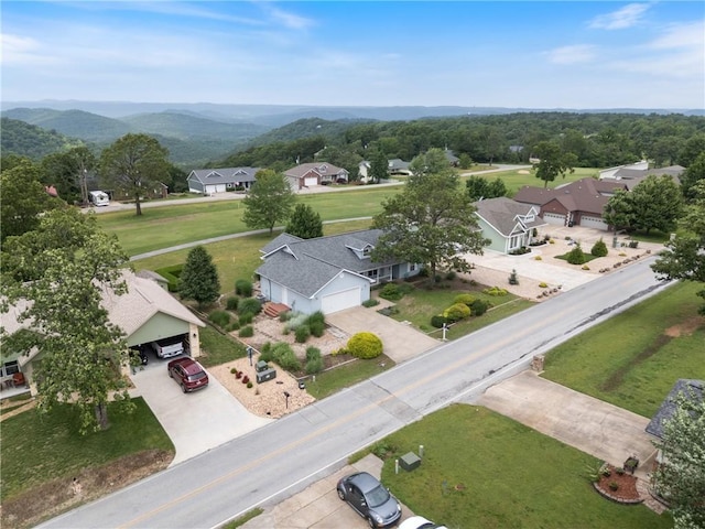 33 Holiday Island Dr, Holiday Island, AR 72631 - aerial view of residential area featuring a mountainous background